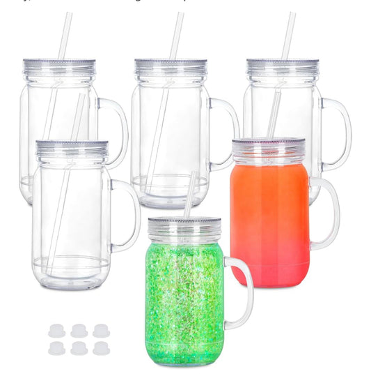 20oz Acrylic Mason Jars