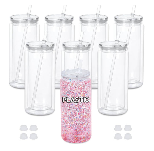 20oz Plastic Snow Globe Tumblers