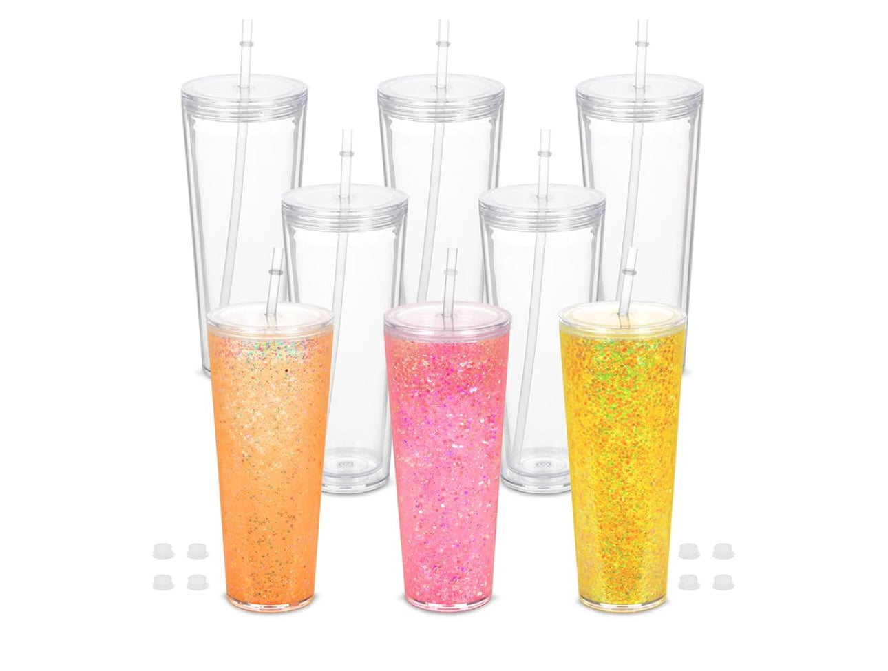 24oz Acrylic Snow Globe Tumblers